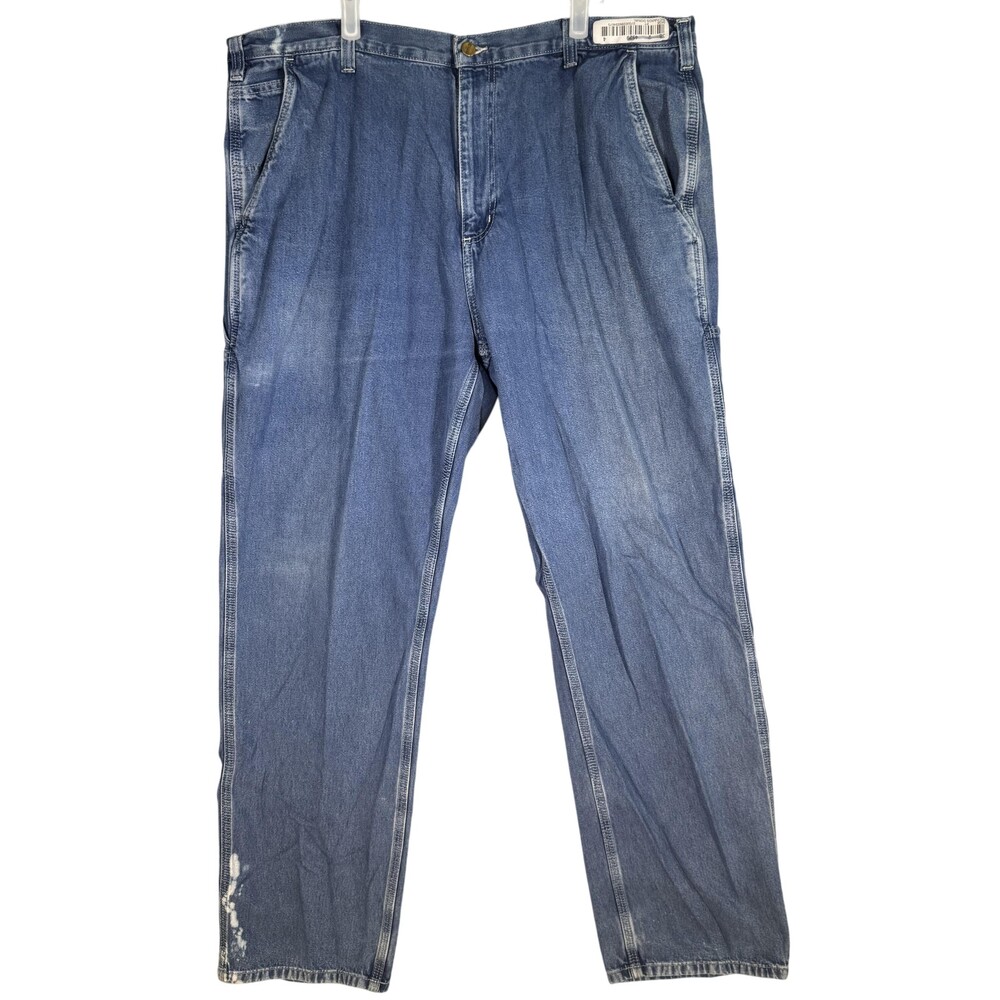 Carhartt Jeans Mens 42x34 Blue Dungaree Fit Workwear Denim Pants